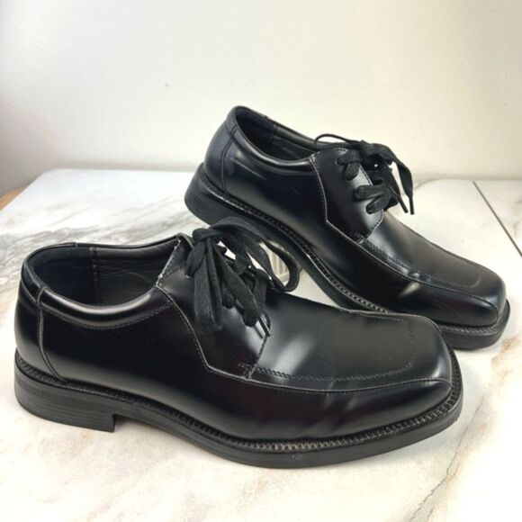 Unlisted Kenneth Cole You Turn Black Faux Leather Oxford Lace Up Dress Shoes, 11